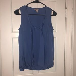 Banana Republic blue bubble bow blouse